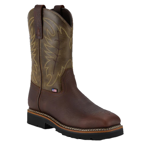 US Boot Men's Western Waterproof Steel Toe Pull On Boot Main Image