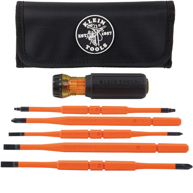 Klein® 8-in-1 Insulated Interchangeable Screwdriver Set