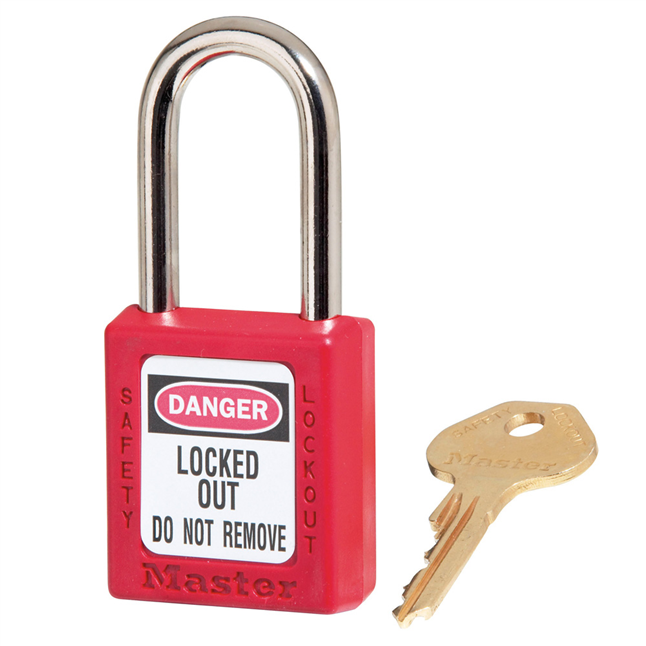 Master Lock® 410 Series Thermoplastic Safety Padlock, Keyed Differently Main Image