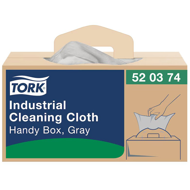 Tork Industrial Wiper Cloth 210 sheets per box, Gray