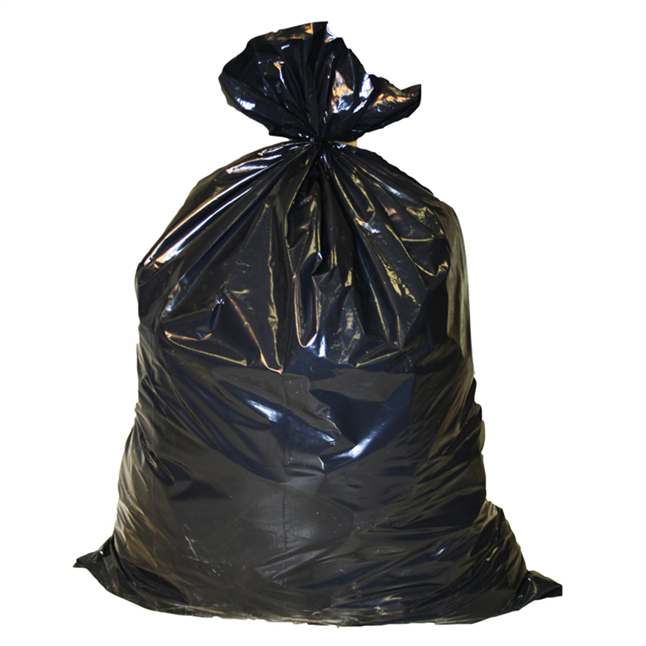 Black Unprinted Disposal Bags, 6 mil