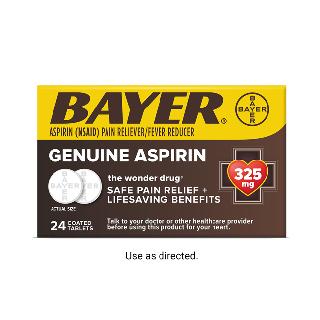 Bayer® Pain Relief 325 mg Strength Aspirin Tablet