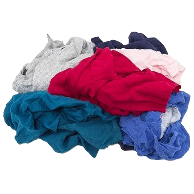 Reclaimed Multi-Colored Knit Sweatshirt Rags, Metal Scanned