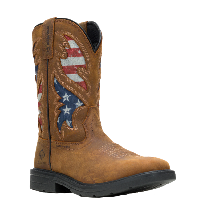 Wolverine Men's Rancher Flag Waterproof Steel Toe Boot