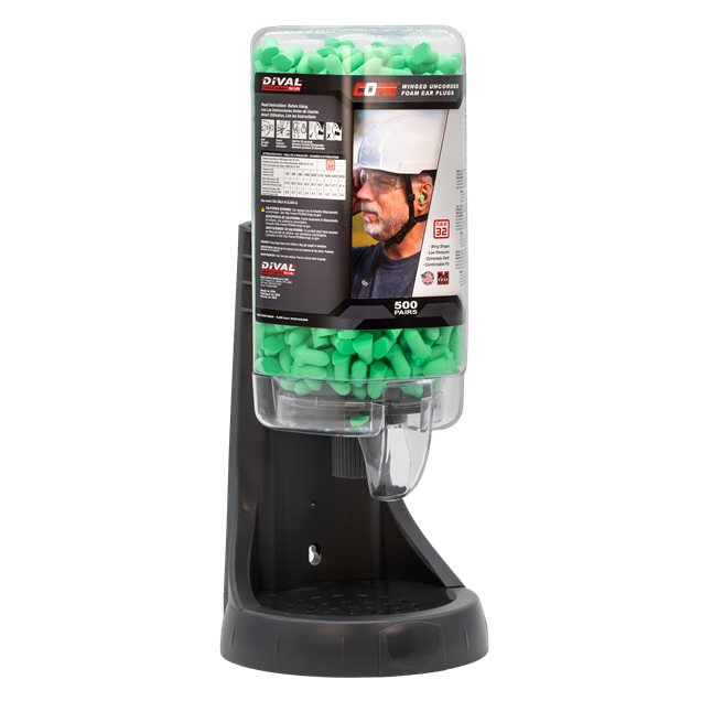 CORE Winged Foam Uncorded Earplug Loaded Dispenser Main Image