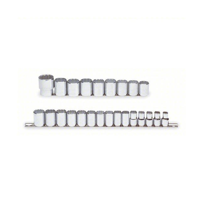 Proto®1/2" Drive 12-Point Shallow Socket Set, SAE Main Image