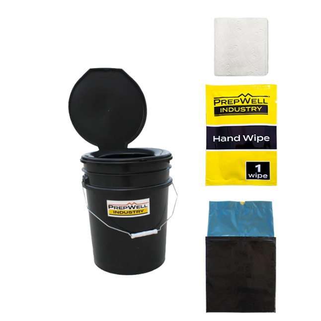 PrepWell Bucket Commode Kit with Toilet Bags Main Image