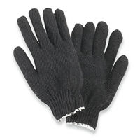 Black String Knit Gloves | DiVal Safety Equipment