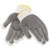 String Knit Gloves with Plastic Dots, Men's Cotton Blend Main Image