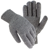 Gray String Knit Gloves, Men's Cotton Blend Main Image