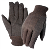 Brown Jersey Gloves with Plastic Dots, Ladies' 9 oz. Main Image