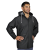 Repel Rainwear™ 0.35mm PVC/Polyester Rain Jacket with Detachable Hood, Black Main Image