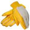 Gold Cotton Chore Gloves with Canvas Back, Knit Wrist Main Image