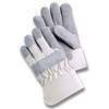 Select Leather Palm Gloves with White Back, Safety Cuff Main Image