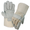 Select Leather Palm Gloves with White Back, Gauntlet Cuff Main Image