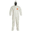 DuPont™ Tychem® 4000 Coverall. Standard Fit Hood. Elastic Wrists. Attached Socks. Storm Flap with Adhesive Closure. Main Image