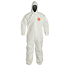 DuPont™ Tychem® 4000 Coverall. Standard Fit Hood. Elastic Wrists and Ankles. Storm Flap with Adhesive Closure. Bound Seams Main Image