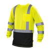 Illuminator™ Long Sleeve Class 3 Black Bottom Hi Viz T-Shirt Main Image